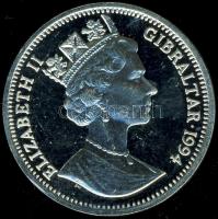 Gibraltár 1994. 14Ecu Ag "Partheon és a Brandenburg-i kapu" T:PP csak 30.000db!