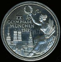 NSZK 1972. "Müncheni olimpia" Ag emlékérem 24,4g T:BU