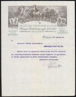1927 Bp., Piatnik Nándor és Fiai Magyar Játékkártyagyár Részvénytársaság fejléces levélpapírjára írt levél