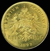 Ausztria 1892. 4Fl Au 3,226g T:1/2+