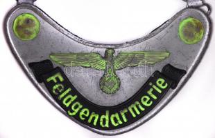 Német Harmadik Birodalom 1940-1945. "Feldgendarmerie" Tábori csendőr szolgálati jelvény lá...