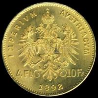 Ausztria 1892. 4Fl Au 3,226g T:1