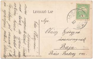 1913 Jászómindszent, Poproc; Széchenyi utca, templom, Fogyasztási szövetkezet üzlete és saját kiadás...