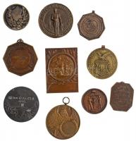 10db-os vegyes sportéremtétel, közte ~1930. "Testvériség Sport Egyesület 1909" Br emlékére...