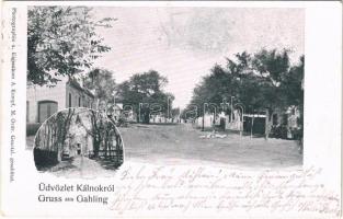 1900 Máriakálnok, Kálnok, Gahling; utca, templom