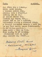 Seress Rezső (1889-1968) zeneszerző aláírása az őt ábrázoló fotón, egy általa írt zenemű nyomtatott ...