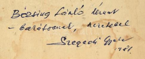 Seress Rezső (1889-1968) zeneszerző aláírása az őt ábrázoló fotón, egy általa írt zenemű nyomtatott ...