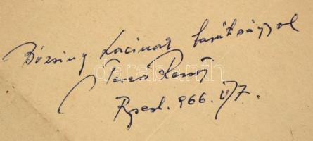 Seress Rezső (1889-1968) zeneszerző aláírása az őt ábrázoló fotón, egy általa írt zenemű nyomtatott ...