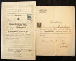 1908-1917 Géplakatos és dinamógépkezelői bizonyítvány