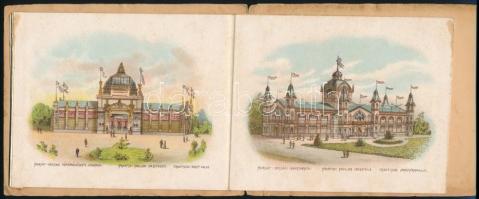 1896 Budapest, Millennium, kiállítási emlékképek, 8 db litho képpel