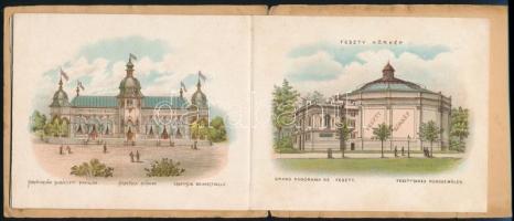 1896 Budapest, Millennium, kiállítási emlékképek, 8 db litho képpel