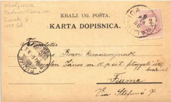 1898 (Vorläufer) Kraljevica, Portoré, Porto Ré; Morsko-Kupaliste, Frankopanski grad Samostan jeznita...