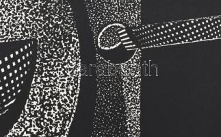 Joseph Kádár (1936-2019): Dualista kompozíció, 1987. Cinkkarc, papír, jelzett. Művészpéldány E.A jel...