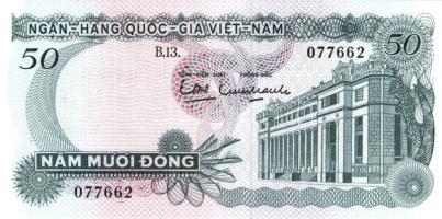 Dél-Vietnam 1964. 1D T:I- + Dél-Vietnam 1969. 20D T:I- + él-Vietnam 1969. 50D T:I + Vietnam 1976. 1D...