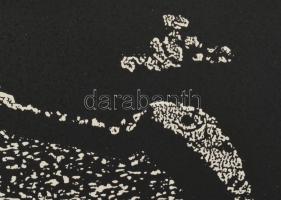 Joseph Kádár (1936-2019): Lírai kompozíció, 1988. Elektrográfia, papír, jelzett. Művészpéldány E.A j...