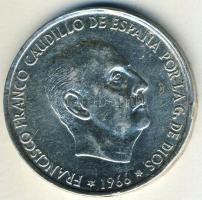 Spanyolország 1966(1968). 100P Ag "Caudillo" T:2/2- kis ph