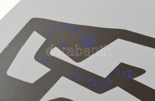 Frank Magda (1914-1997): Kompozíció. Monotípia, papír, jelzett, 38,5x30 cm / Magda Frank (1914-1997)...