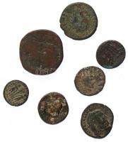 7db-os vegyes római fémpénz tétel főleg a 4. századból, közte II. Maximinus, Constantius Gallus T:3,3- 7pcs of mixed Roman coins mainly from the 4th Century, with Maximinus II, Constantius Gallus C:F,VG