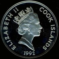 Cook-szigetek 1992. 50$ Ag "Giovanni da Verrazano" T:PP