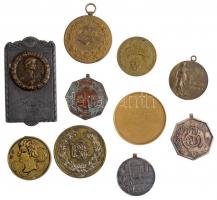 10db-os vegyes sportérem- és plakett tétel, közte 1941. "Budapest Sport Egyesület - Budapest Ba...