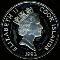 Cook-szigetek 1992. 50$ Ag "Juan Ponce de Leon" T:PP