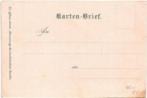 Sesto, Sexten (Südtirol); Bad Moos m. d. Helm, Fischleinthal. Art Nouveau, floral, litho  (cut)