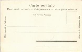 Zürich, Quaibrücke mit Hotel Bellevue, Etoile d'Or / korai gőz úthenger és villamosok / bridge,...