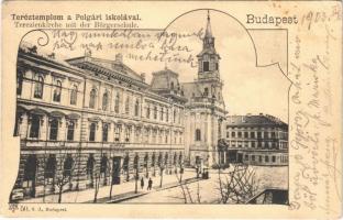 1903 Budapest VI. Terézváros, Teréztemplom, polgári iskola (EK)