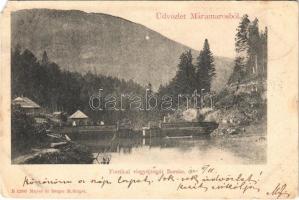 1901 Borsa (Máramaros), Fontinai vízgyűjtőgát. Mayer és Berger kiadása / dam (EM)