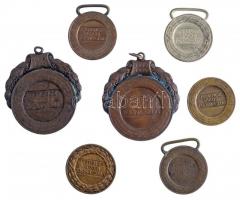 Berán Lajos (1882-1943) ~1924. "Ferencz Városi Torna Club" 7db-os Br emlékérem tétel T:2-3