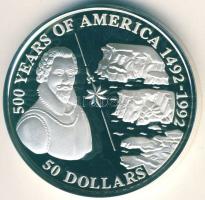 Cook-szigetek 1993. 50$ Ag "Sir Martin Frobisher" T:PP