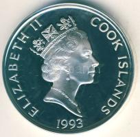 Cook-szigetek 1993. 50$ Ag "John Hawkins" T:PP