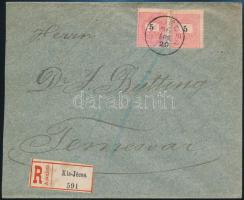 1896 Ajánlott levél 3 x 5kr bérmentesítéssel / Registered cover with 3 x 5kr franking KIS-JÉCSA - TEMESVÁR