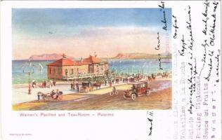 Palermo, Weinen&#039;s Pavilion and Tea-Room, automobile, bicycle (fl)