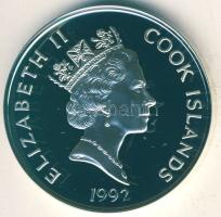 Cook-szigetek 1992. 50$ Ag "Oregon Trail" T:PP