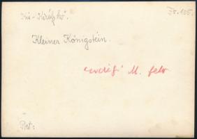 cca 1910 Kis-Királykő, Erdélyi Mór felvétele, hátulján feliratozva, 11,5×16 cm / cca 1910 Piatra Cra...