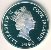 Cook-szigetek 1990. 10$ Ag "Kolumbusz" T:PP