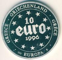 Europa 1996. 10€ Ag "Görögország" T:PP