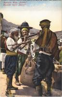 Bosnische Wage Kantar / Bosanska mjera kantar / Bosnian folklore, measuring (képeslapfüzetből / from postcard booklet)