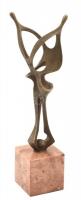 Bors István (1938-2003): Táncosok / Dancers, bronz, márvány talapzaton/marble pedestal, jelzés nélkül/unsigned, 23,5 cm