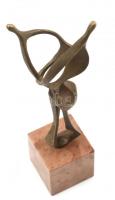 Bors István (1938-2003): Táncosok / Dancers, bronz, márvány talapzaton/marble pedestal, jelzés nélkü...