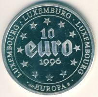 Európa 1996. 10€ Ag "Luxemburg" T:PP