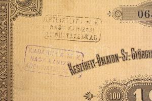 Keszthely 1888. "Keszthely-Balaton-Sz.-Györgyi Helyi Érdekű Vasút Részvénytársaság" elsőbb...