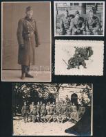 cca 1920-1945 Katonafotók különböző időkből, különböző méretben, 12 db fotó