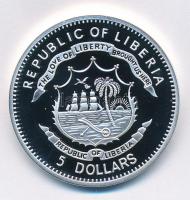 Libéria 2010. 5$ ezüstözött Cu "A történelem legnagyobb hadurai - Timur Lenk" részben mult...