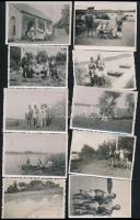 cca 1930-1950 Szigetszentmiklós, életképek, 10 db fotó, hátoldalon feliratozva, 6x9 cm