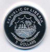 Libéria 2009. 5$ ezüstözött Cu "A történelem legnagyobb hadurai - Árpád a Magyarok Fejedelme&qu...