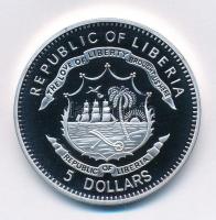 Libéria 2010. 5$ ezüstözött Cu "A történelem legnagyobb hadurai - Garibaldi" részben multi...