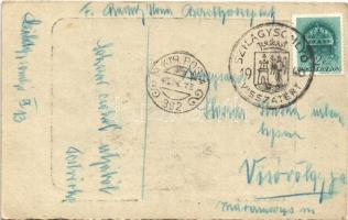 Szilágysomlyó, Simleu Silvaniei; Városi részlet a Magurával / general view, art postcard s: Mike + &...