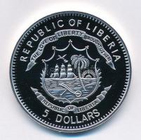 Libéria 2011. 5$ ezüstözött Cu "A történelem legnagyobb hadurai - Erwin Rommel" részben mu...